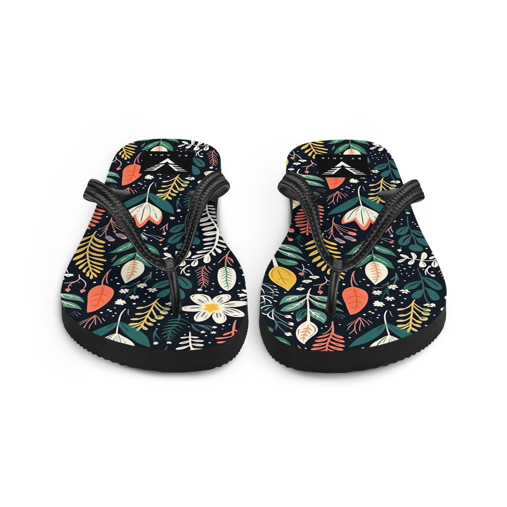 Wild Garden Noir Flip Flops