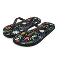 Wild Garden Noir Flip Flops
