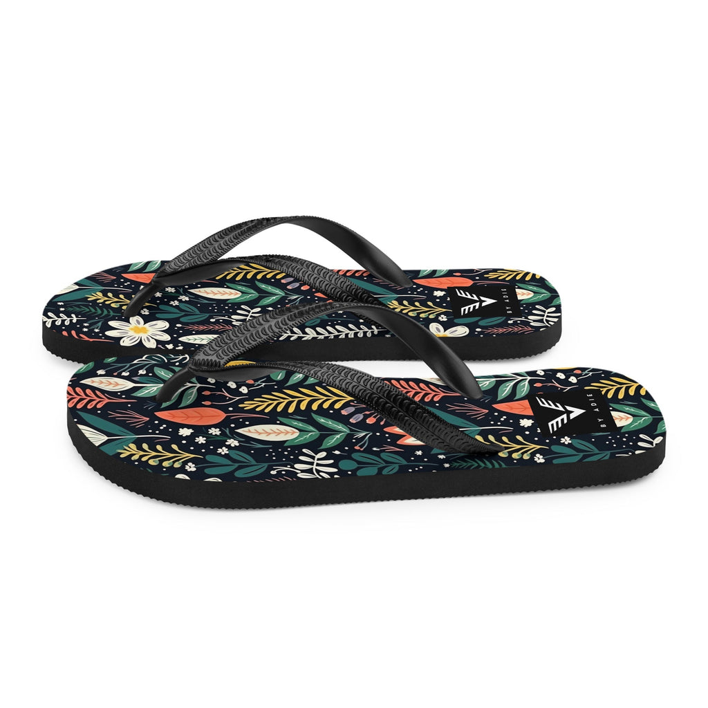 Wild Garden Noir Flip Flops