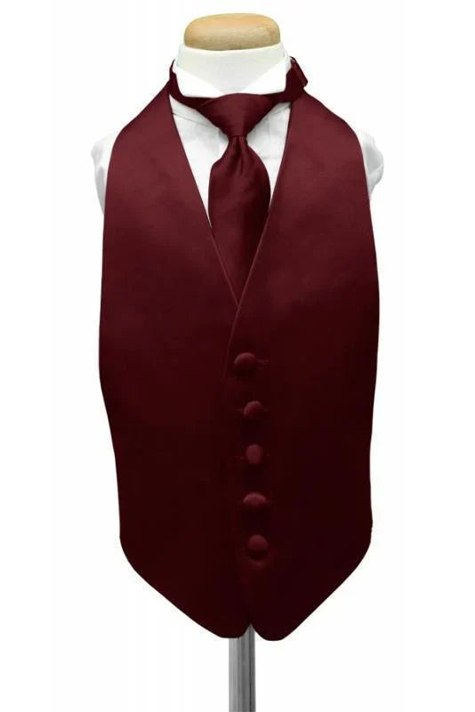 Luxury Satin Kids Tuxedo Vest 2-30