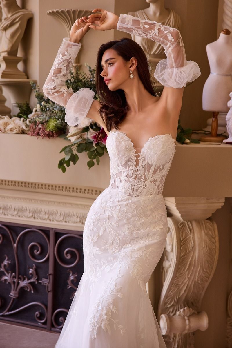 Strapless Mermaid Bridal Gown & Sleeves-3