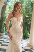 Mermaid Bridal Gown Strapless Sweetheart Neckline and Sheer-0