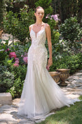 Embroidered Tulle Lace Wedding Gown-0