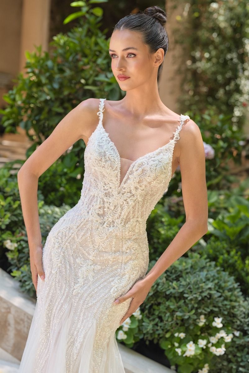 Embroidered Tulle Lace Wedding Gown-1