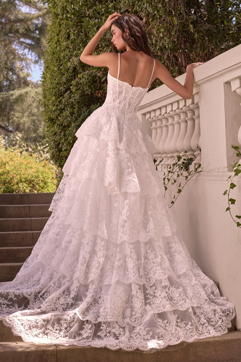 Layered Scallop Lace Ball Gown-3