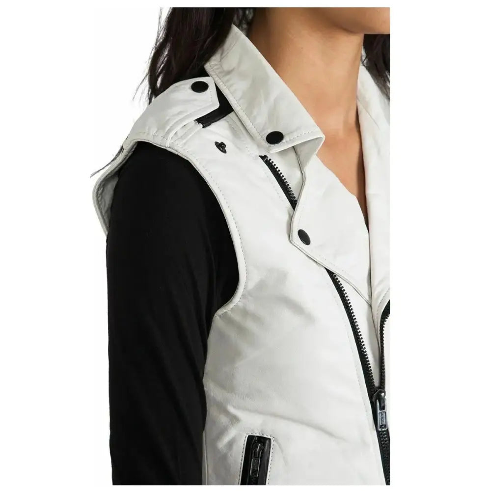 Women’s Motorcycle Fashion Leather Vest