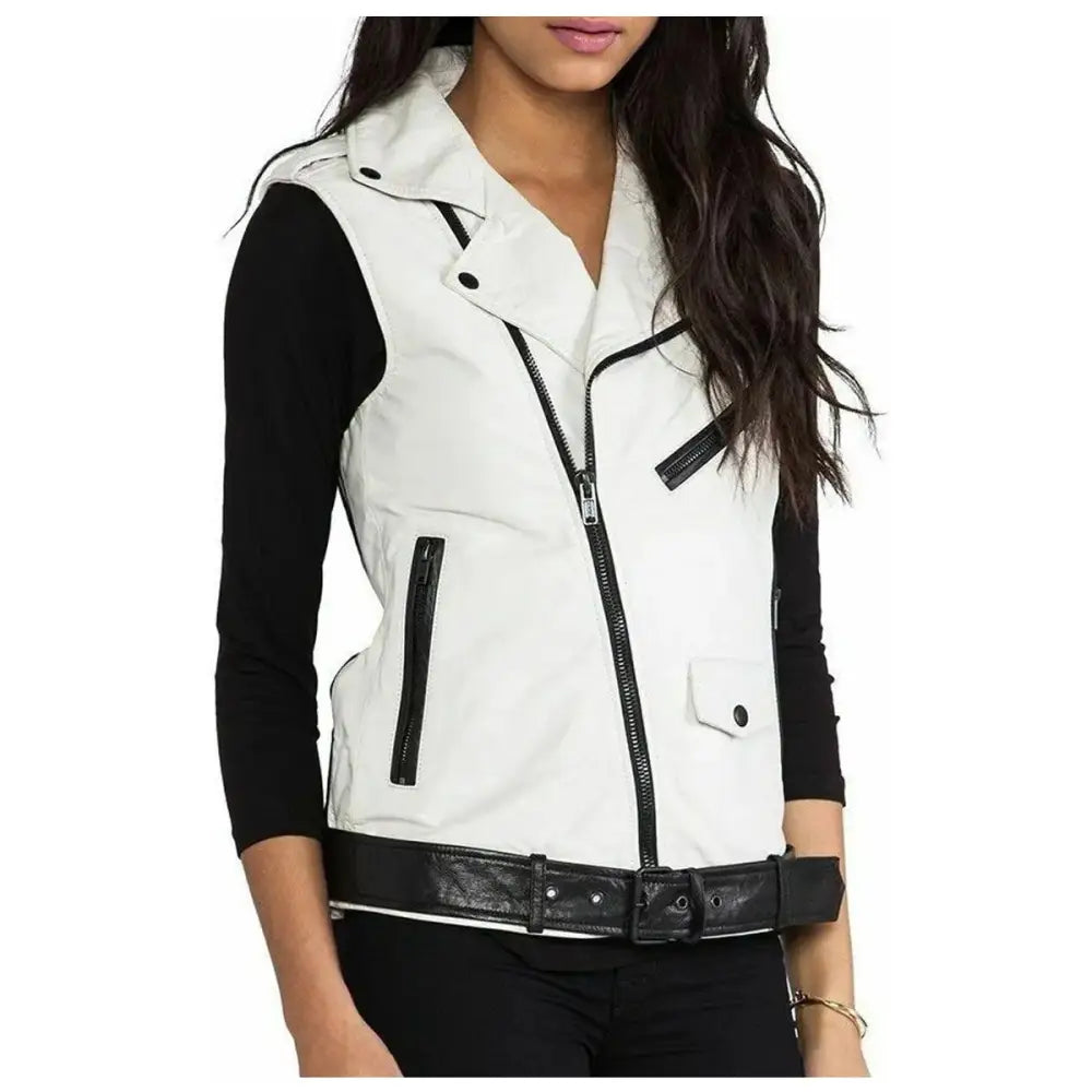 Women’s Motorcycle Fashion Leather Vest