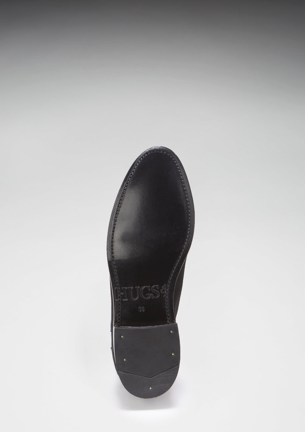 Women's Black Suede Chelsea Boots, Welted Leather Sole-3