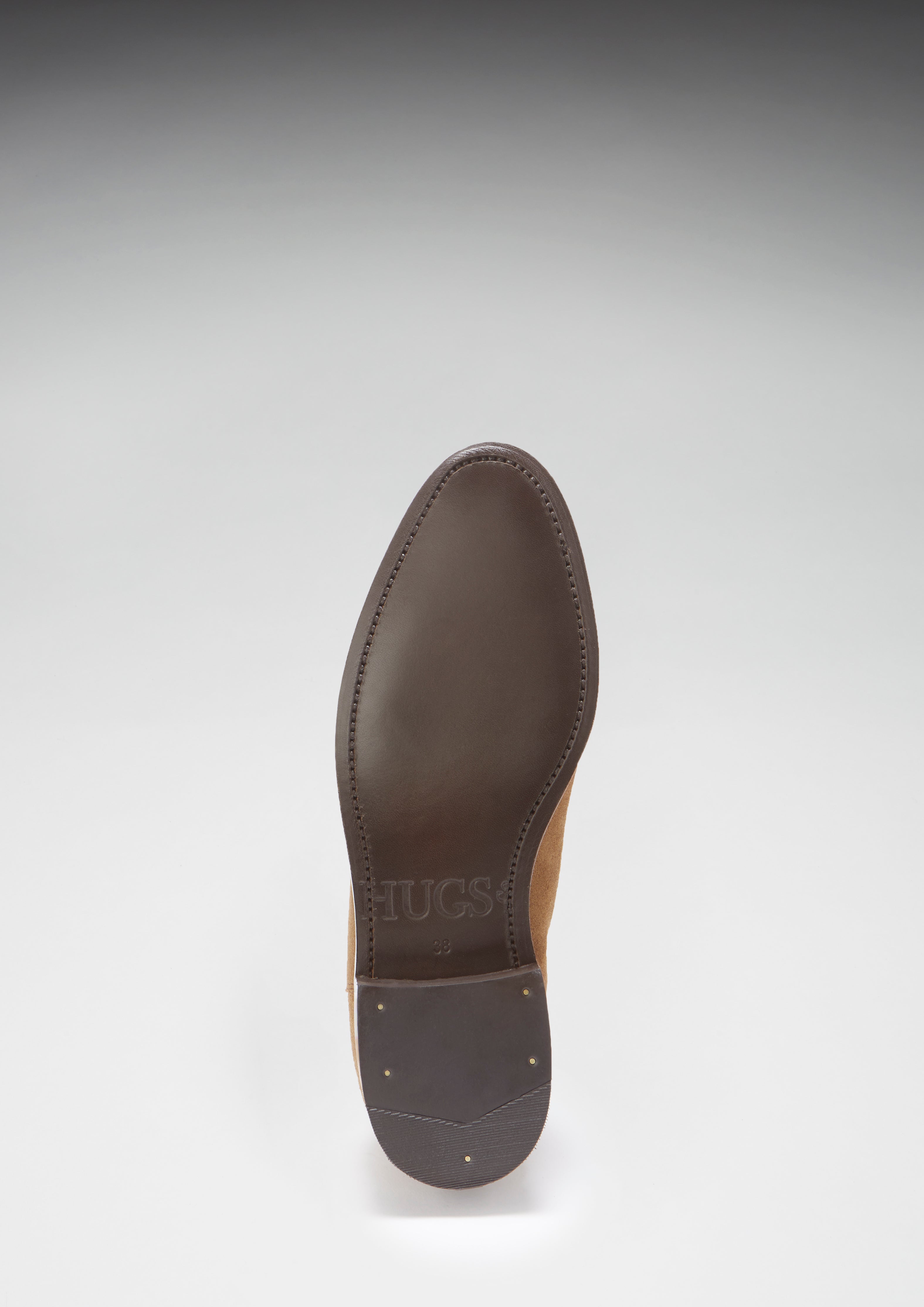 Women's Tobacco Suede Chelsea Boots, Welted Leather Sole-3