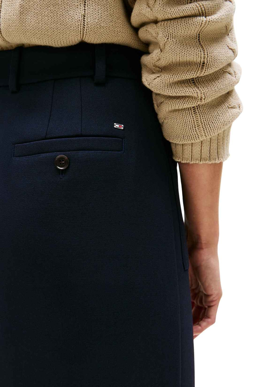 TOMMY HILFIGER - Women's formal midi skirt with back slit-3
