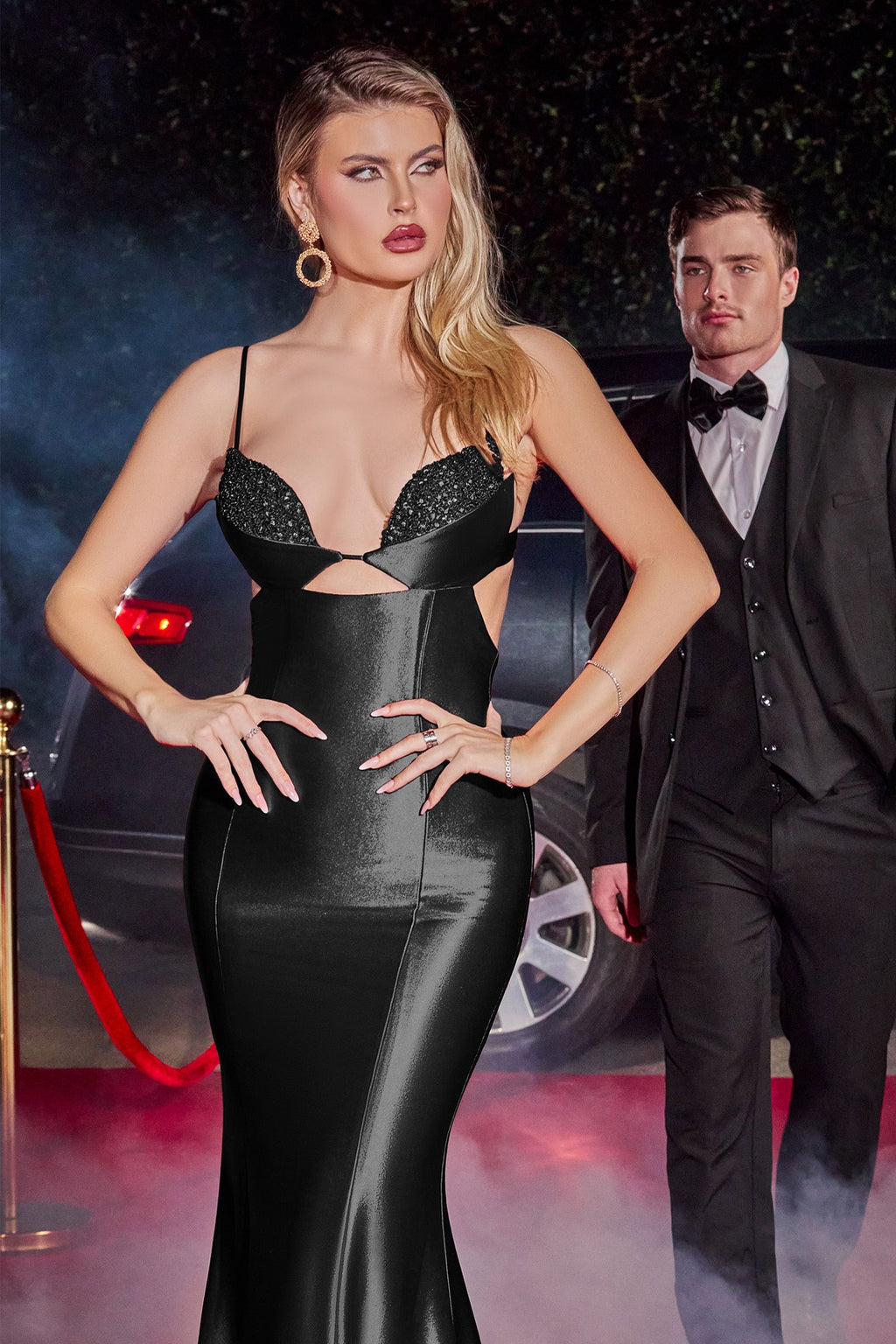 Satin Gown With Embellishment-2